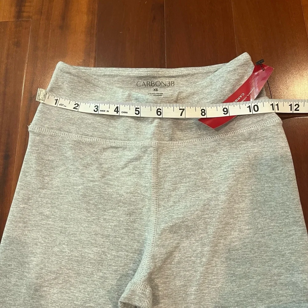 Carbon38‎ Grey Leggings Pants Light Gray Marl Heathered Athletic Active New XS - Picture 6 of 7